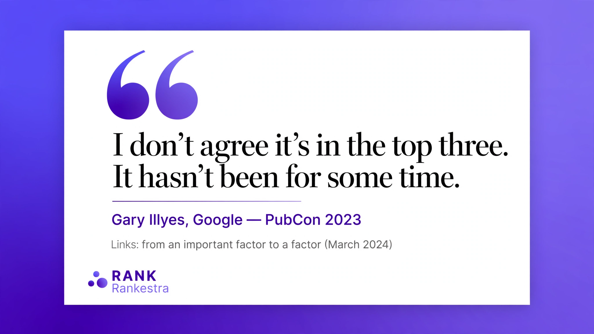Google's own statements on links: Illyes says people overestimate them, documentation dropped the word important, Mueller warns against over-focusing
